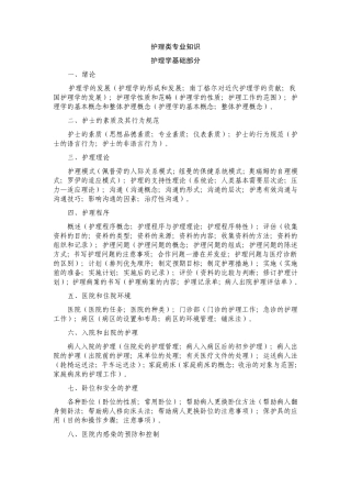 护理类专业知识