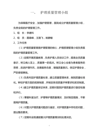 护理质量管理体系