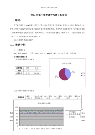某企业季度绩效考核分析报告