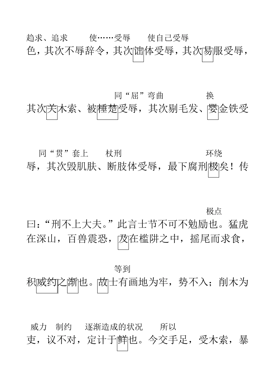 报任安书原文重点字词翻译_第3页
