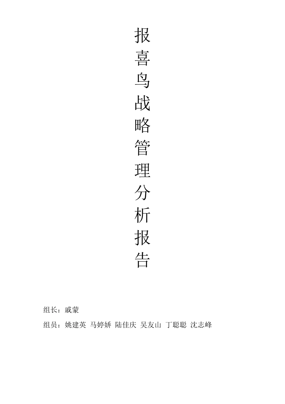 报喜鸟战略分析报告_第1页