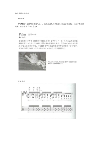 押尾常用技巧讲解