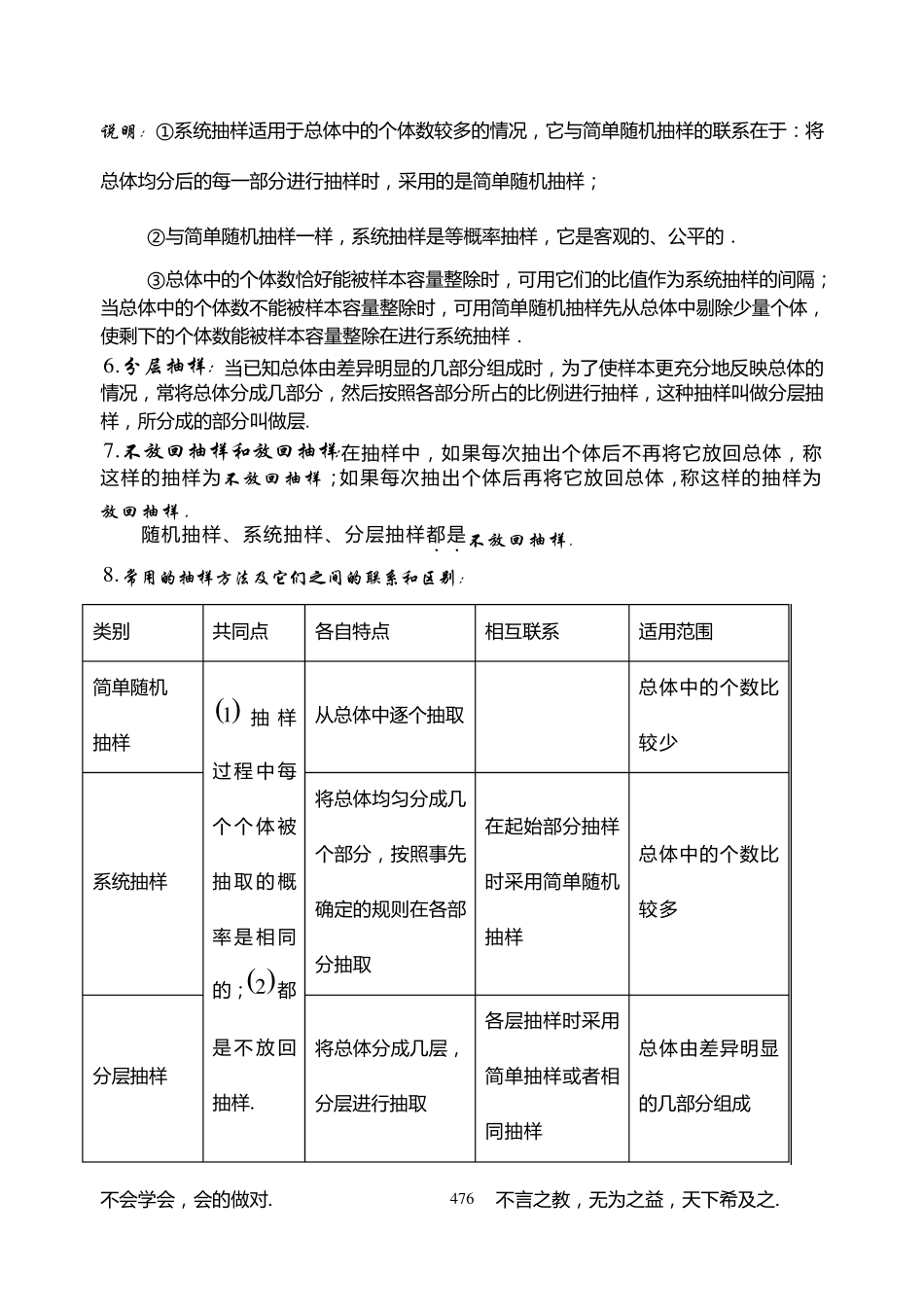 抽样方法(基础+复习+习题+练习)_第2页