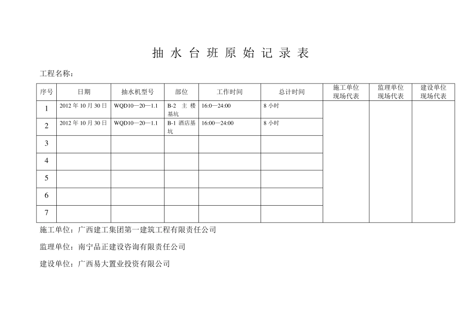 抽水台班原始记录表_第1页