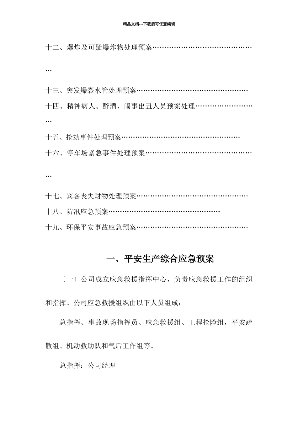 某公司安全生产应急救援预案_第2页