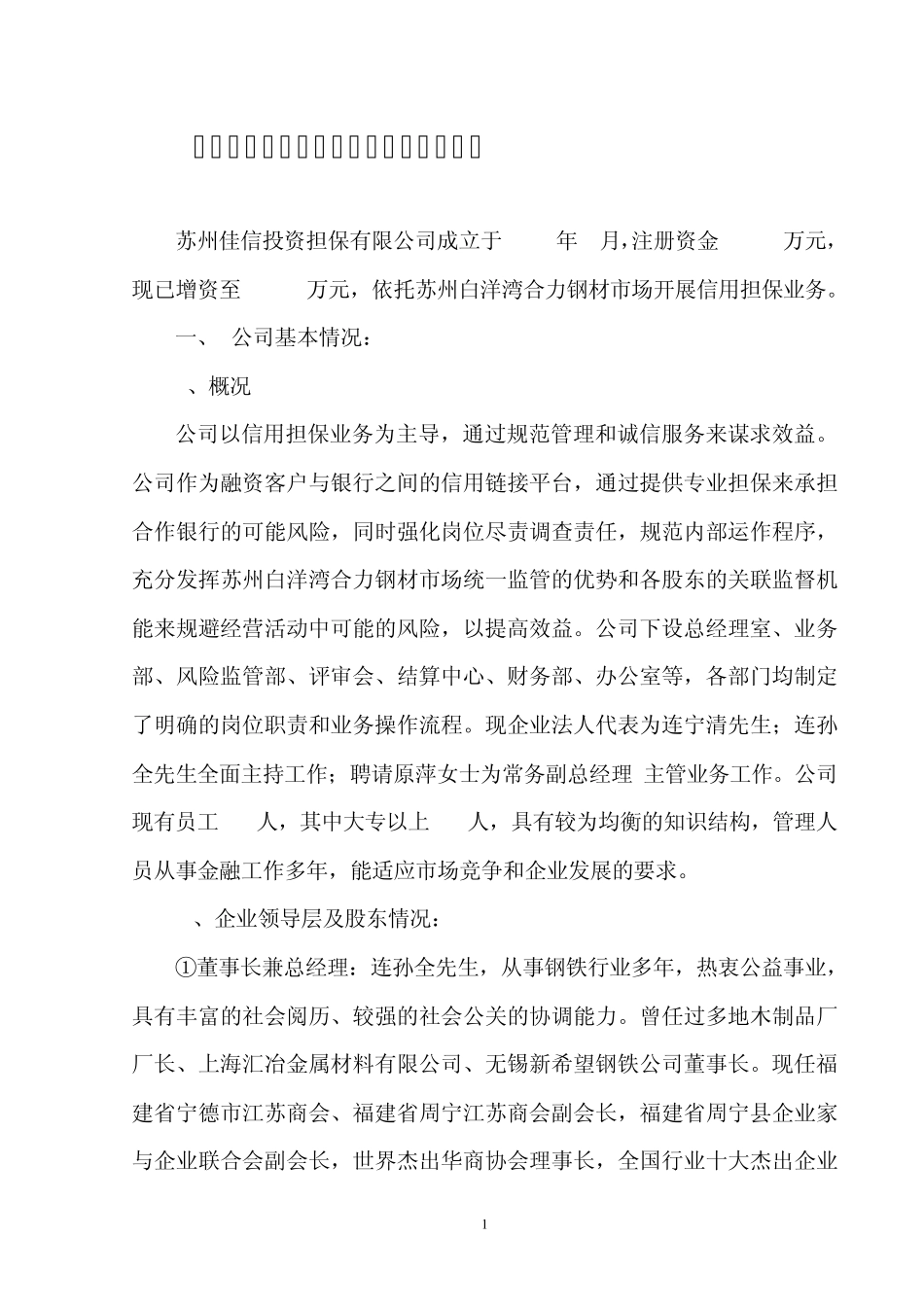 担保公司申请增加授信报告_第1页