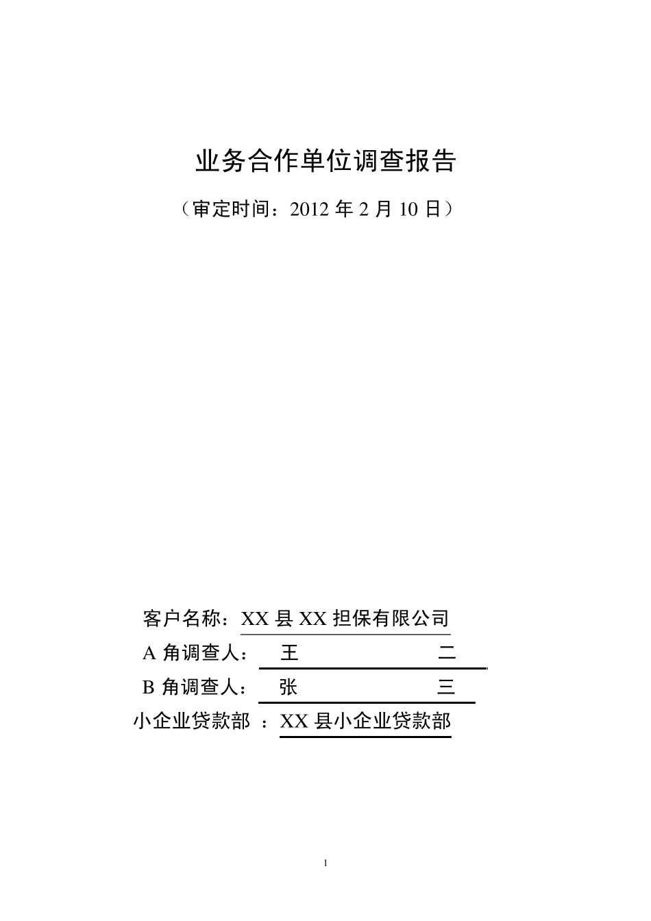 担保公司调查报告_第1页