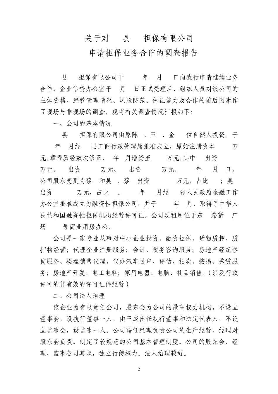 担保公司调查报告_第2页