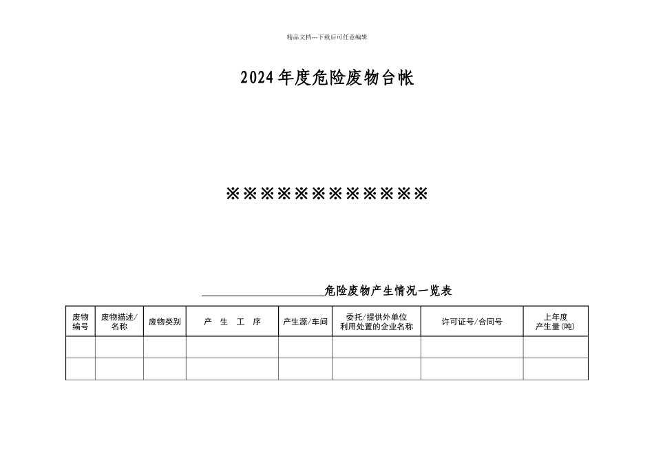 某公司年度危险废物台帐_第3页