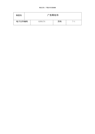 某公司广告策划书