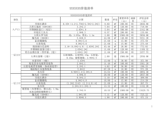 拆迁评估装修清单
