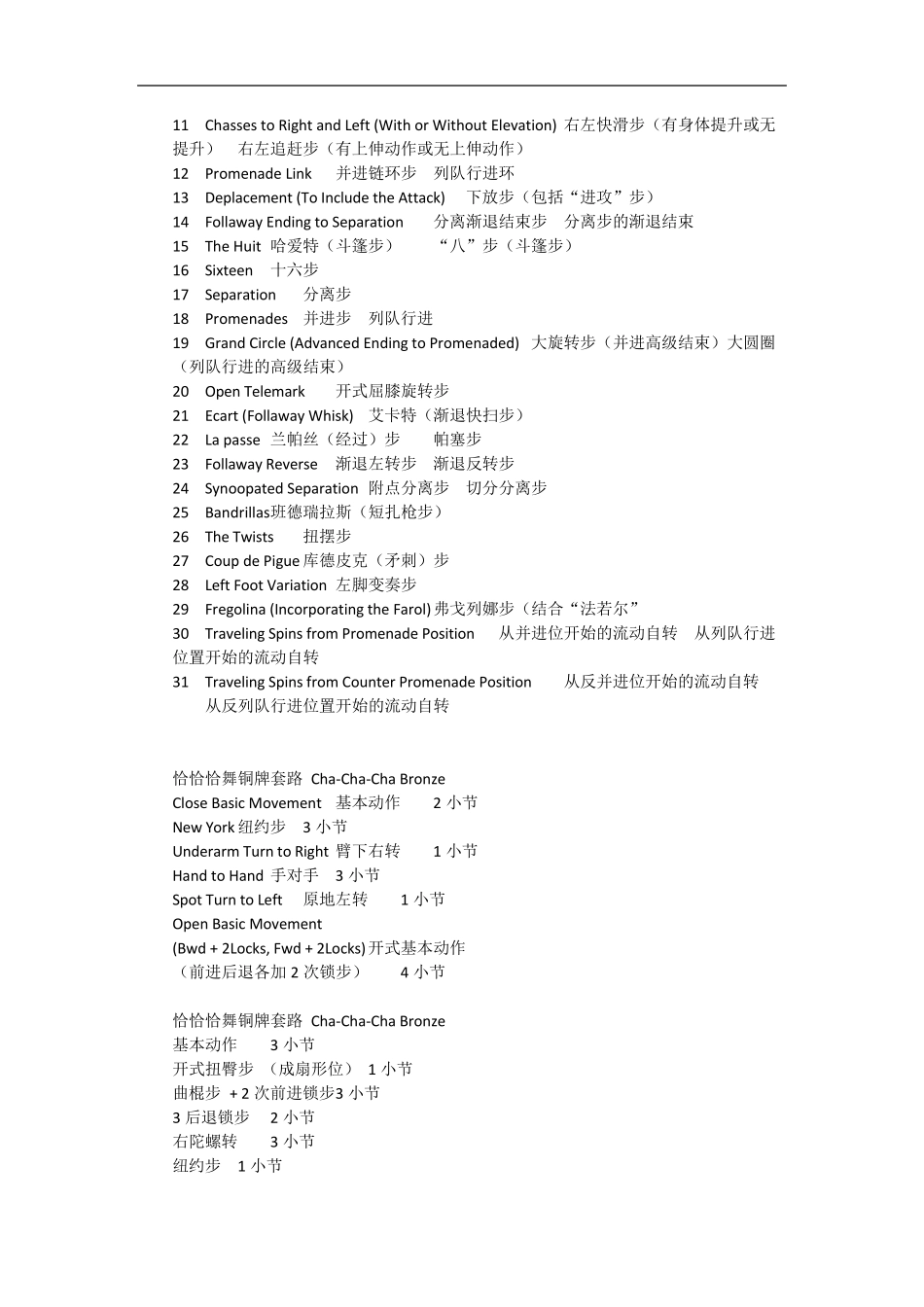 拉丁舞舞步名称及术语_第3页