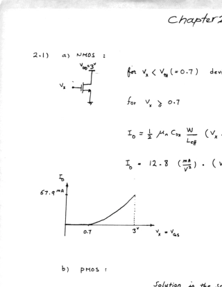 拉扎维模拟CMOS集成电路设计_习题答案(第2章节_第一部分)