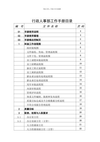 某公司行政人事部工作手册