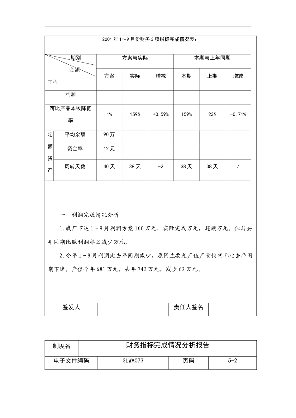 某公司财务指标完成情况分析报告_第2页