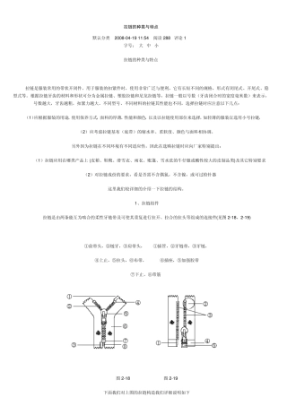 拉链的种类与特点