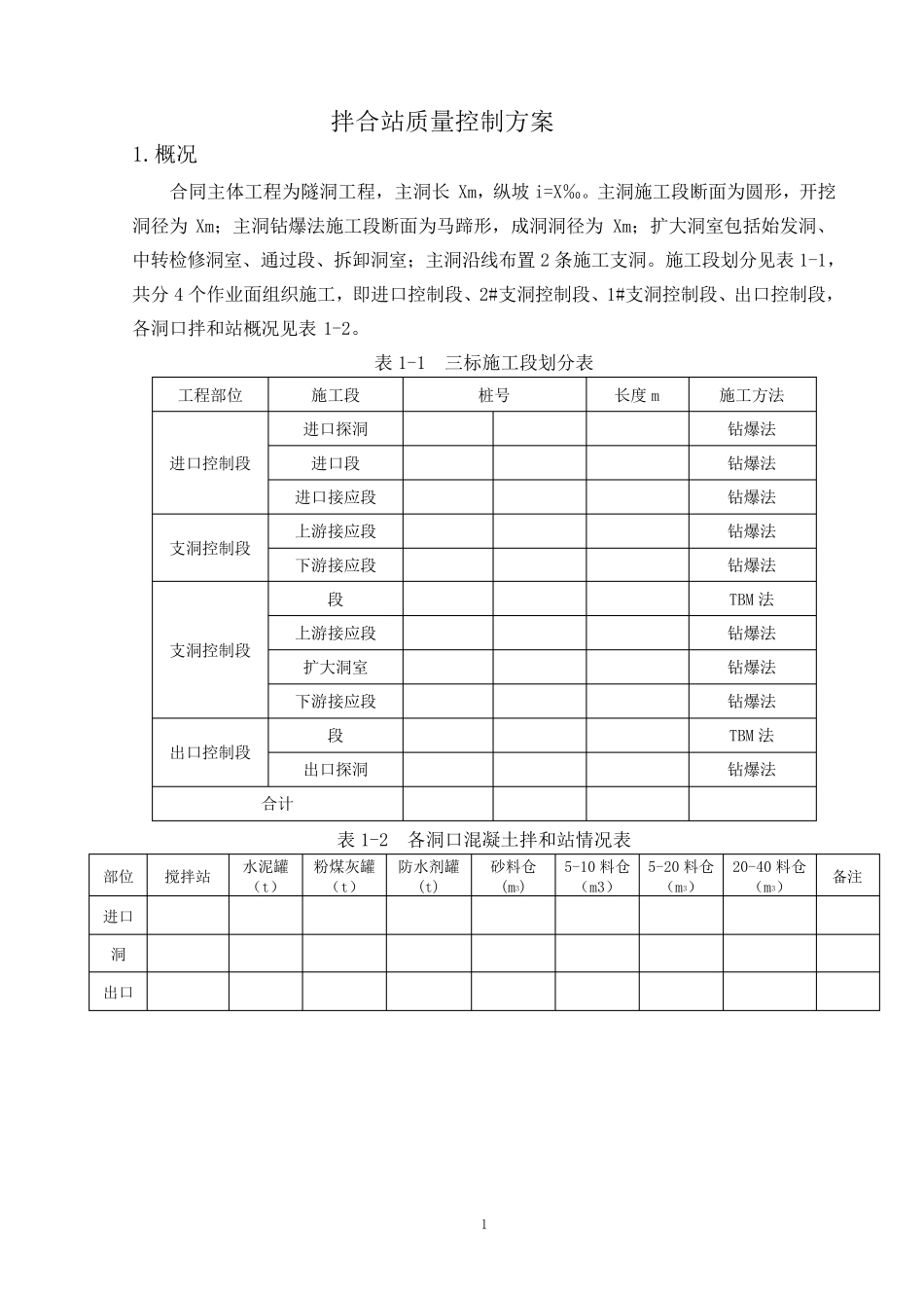 拌合站质量控制方案_第1页
