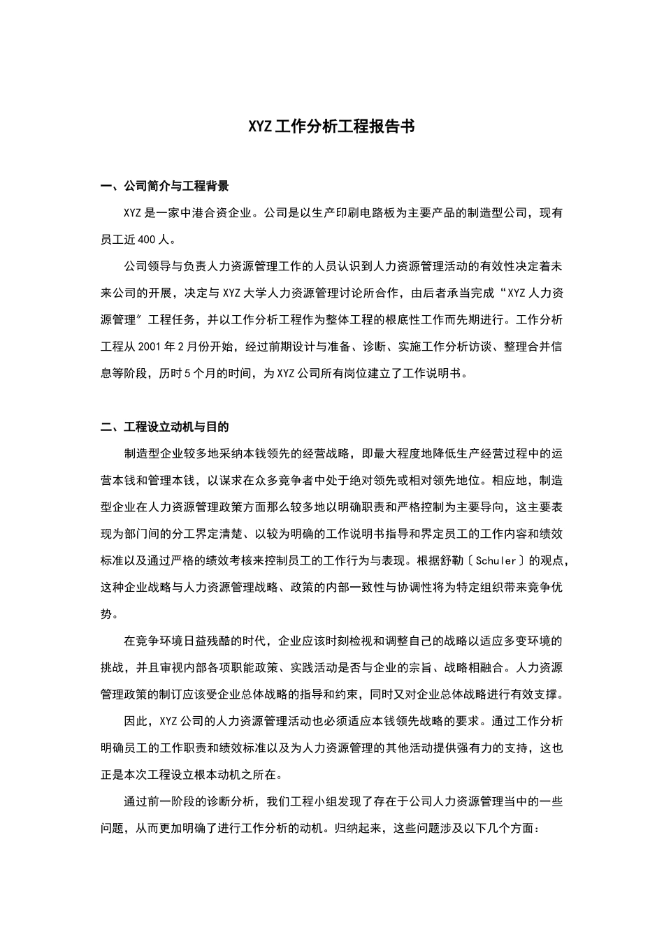 某公司项目报告书_第1页