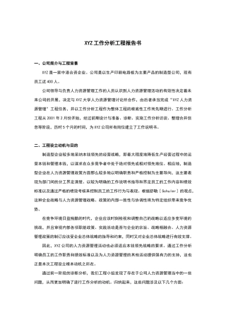 某公司项目报告书