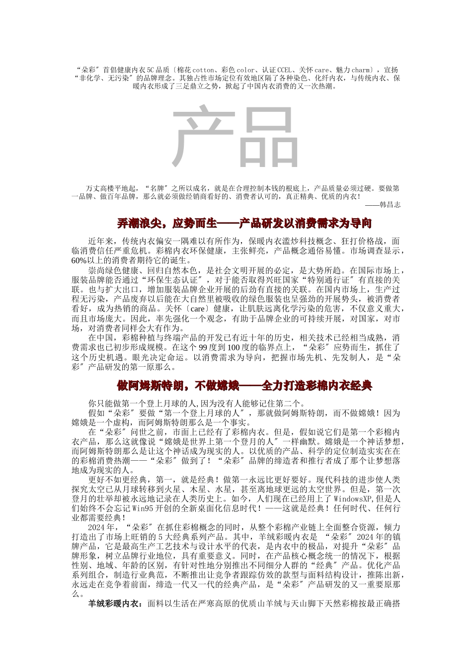 某内衣品牌广告促销实战完全手册_第1页