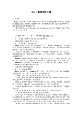 拓普康3002LN、徕卡1202全站仪内外业操作