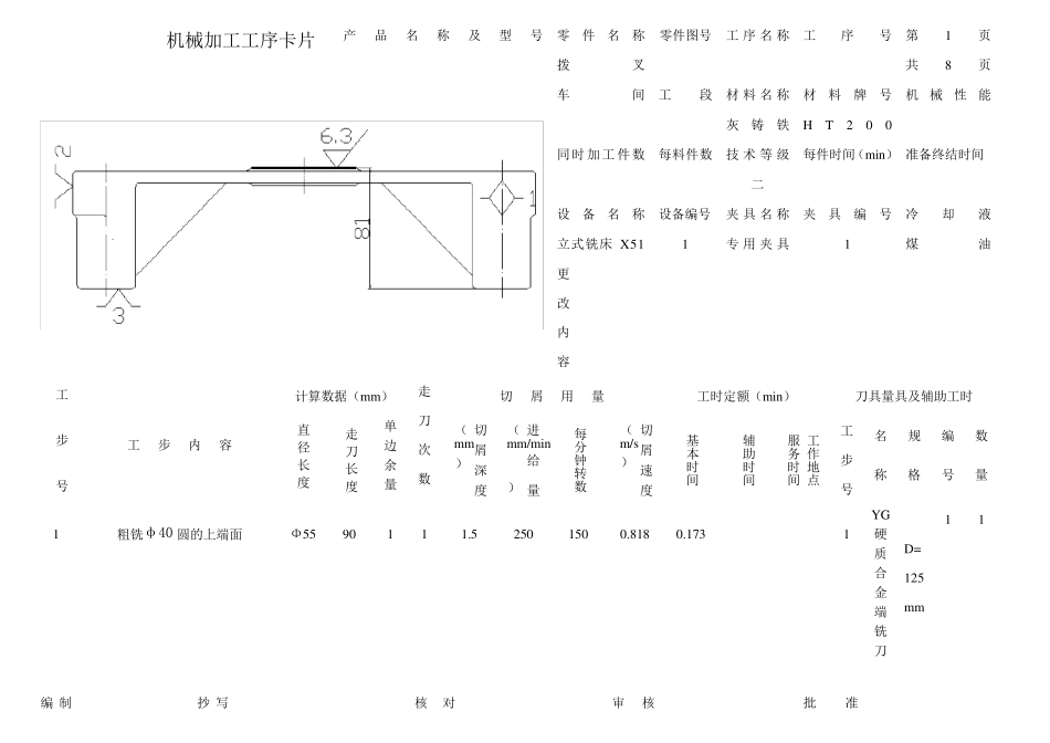 拔叉831006工序卡片_第2页