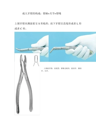 拔牙钳使用介绍