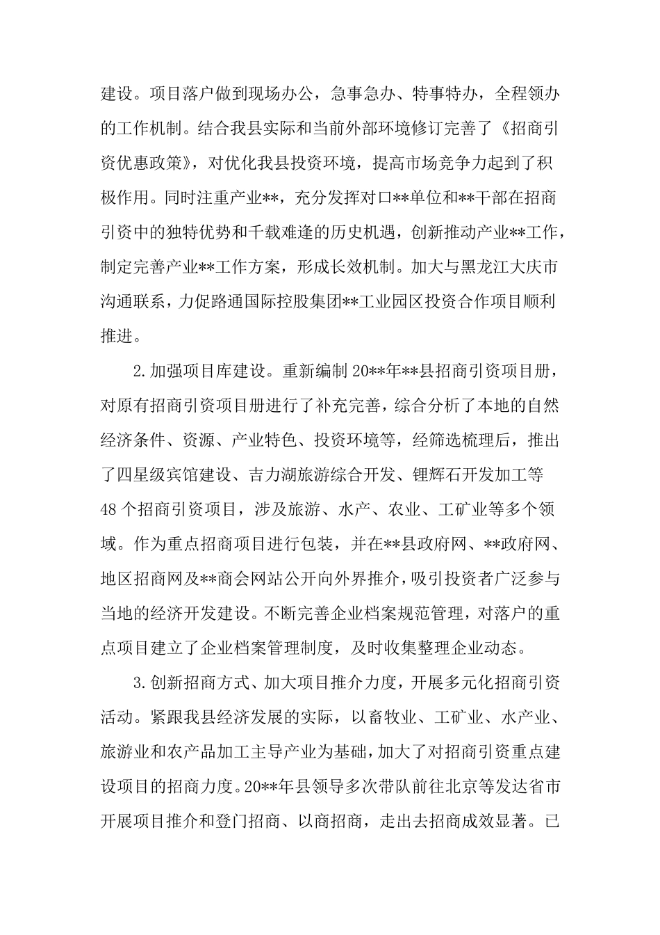 招商引资工作总结及工作计划_第2页
