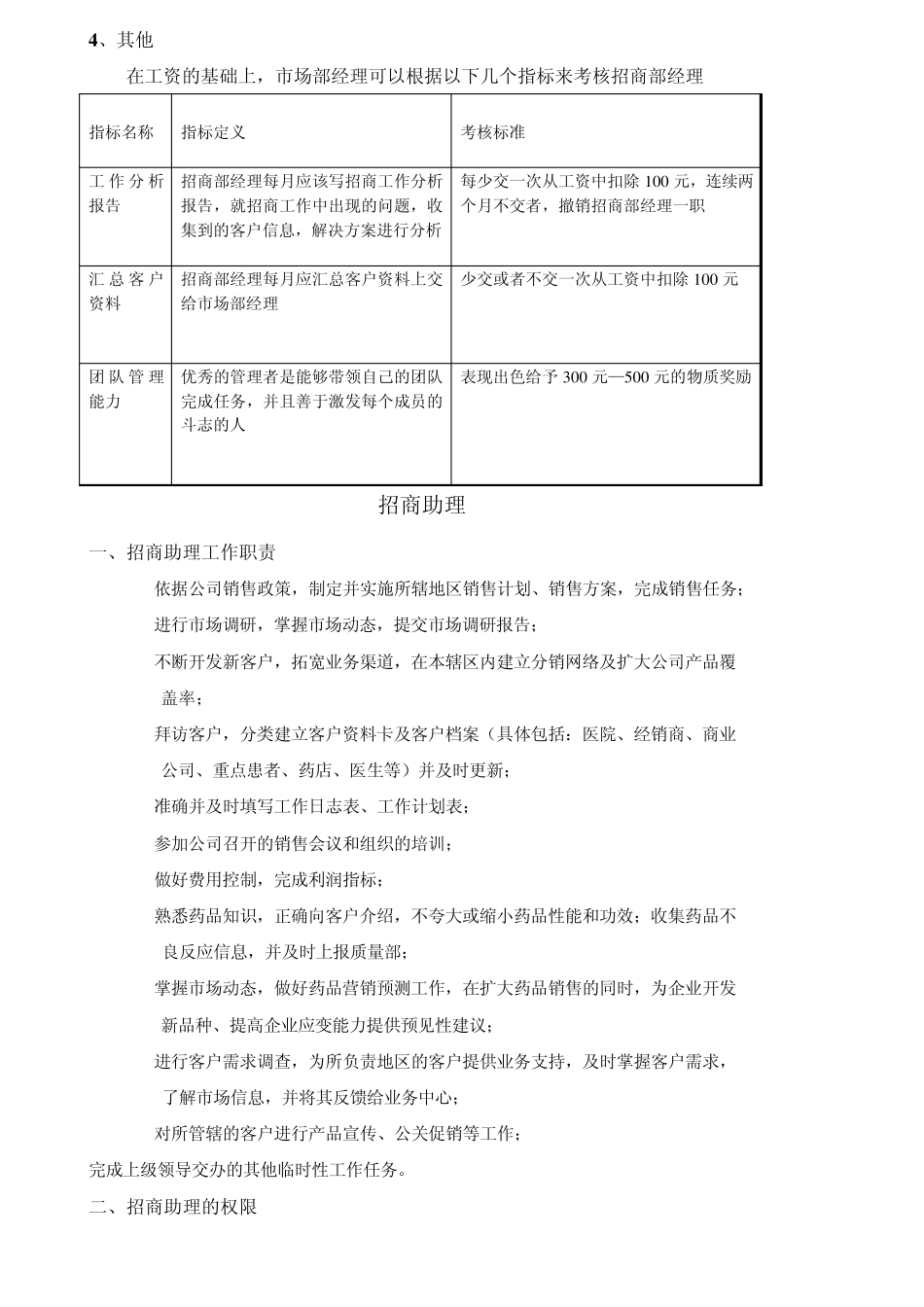 招商部绩效薪酬方案_第3页