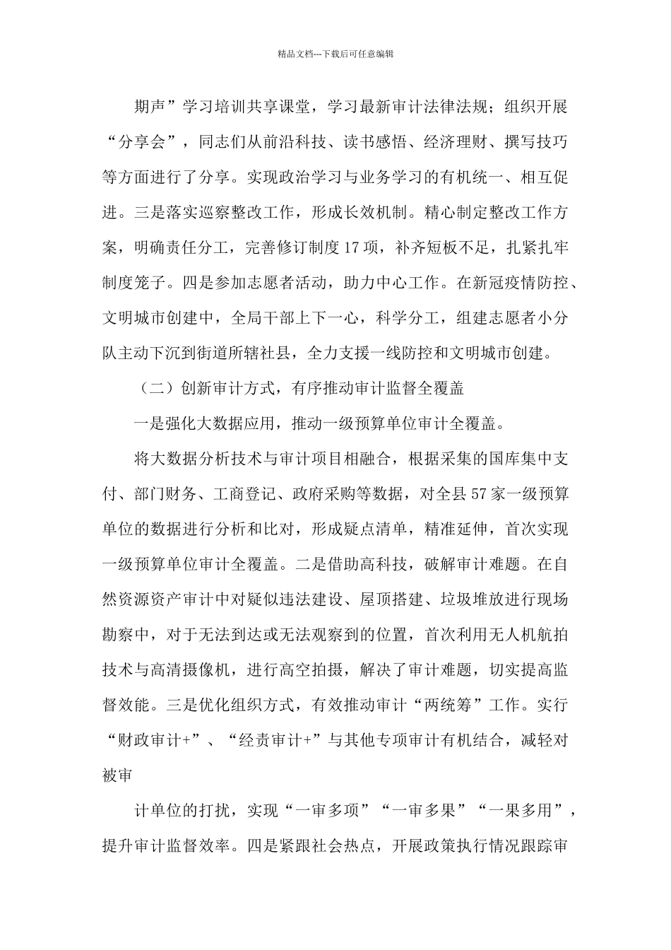 某县审计局2024年度工作总结和明年工作思路_第2页