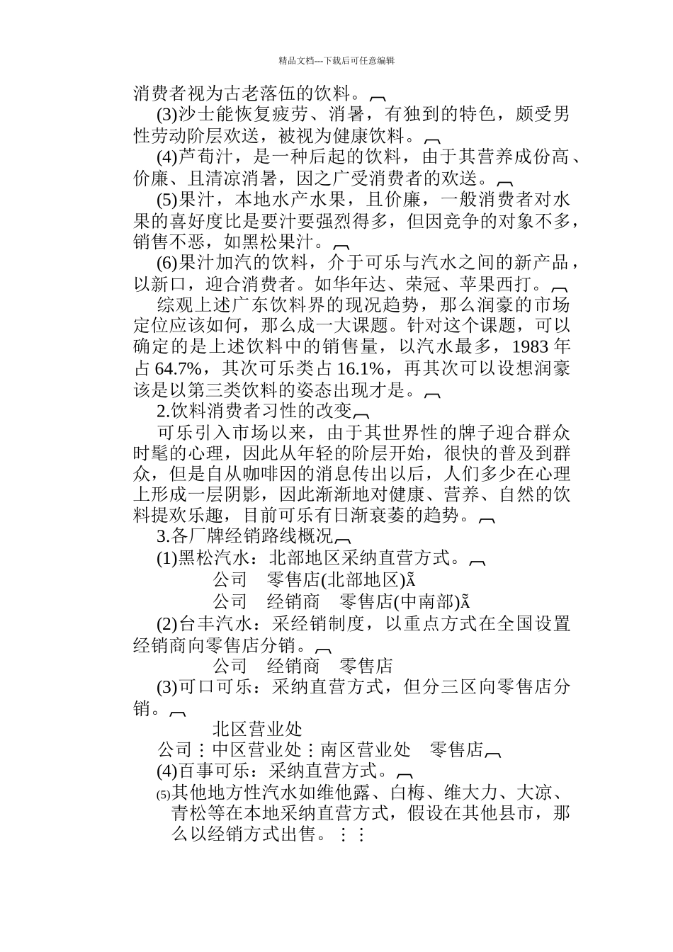 某名牌汽水上市企划方案_第2页