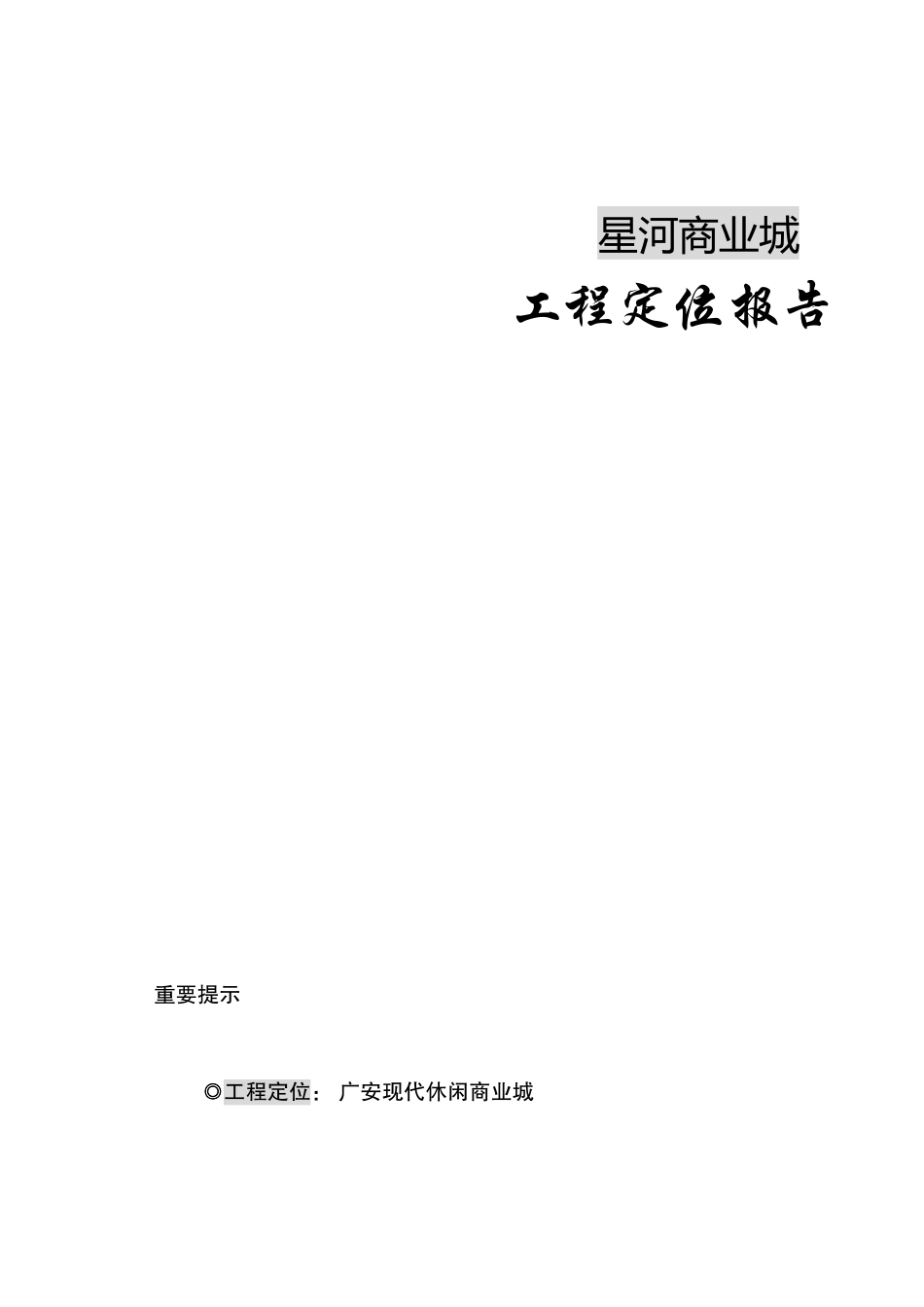 某商业城项目定位报告_第1页