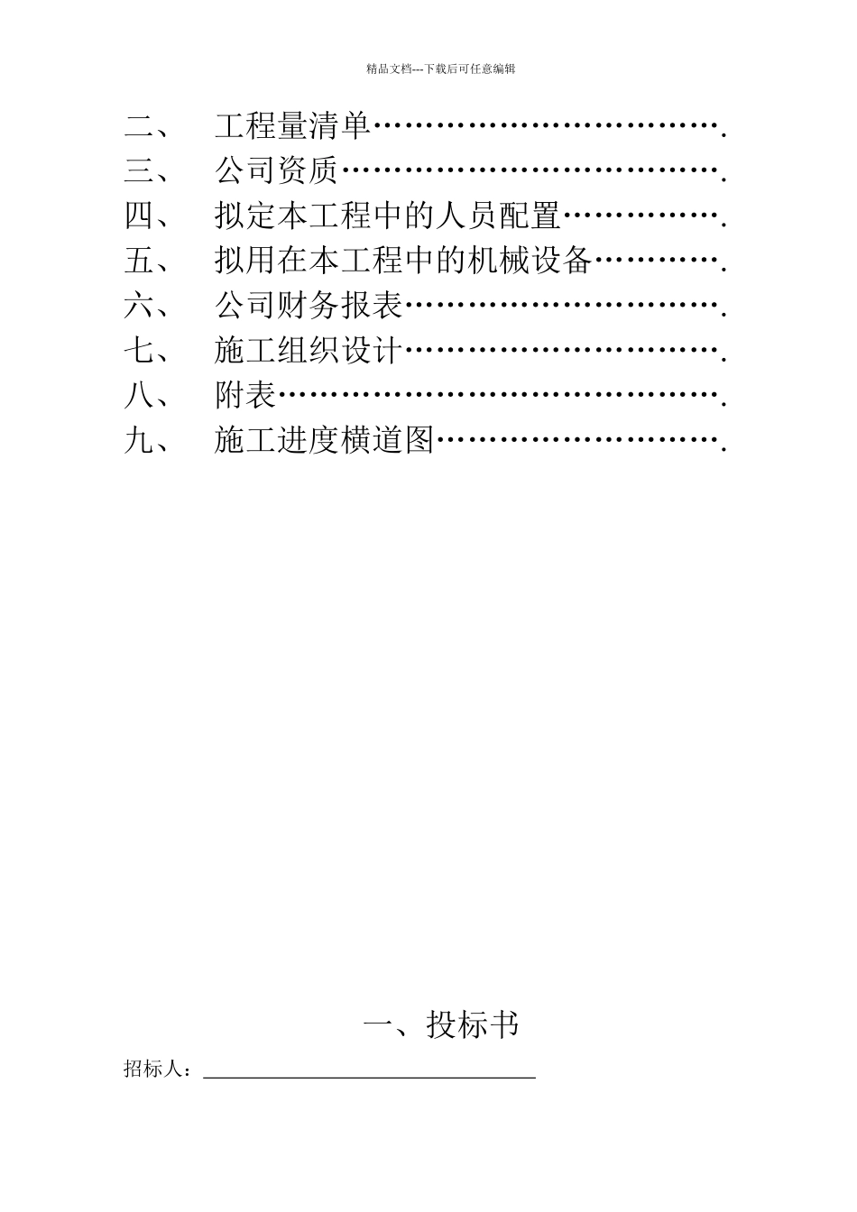 某国际城KB区道路工程投标文件_第2页