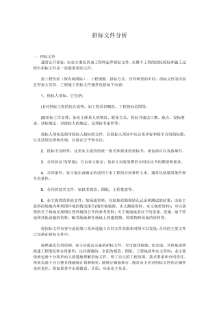 招标文件分析