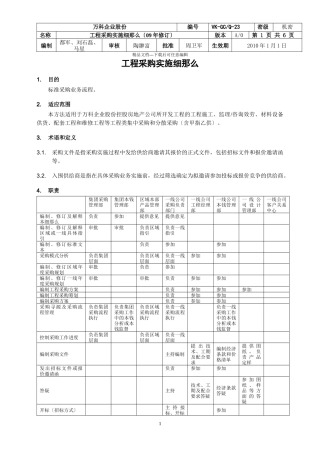 某地产工程采购实施细则