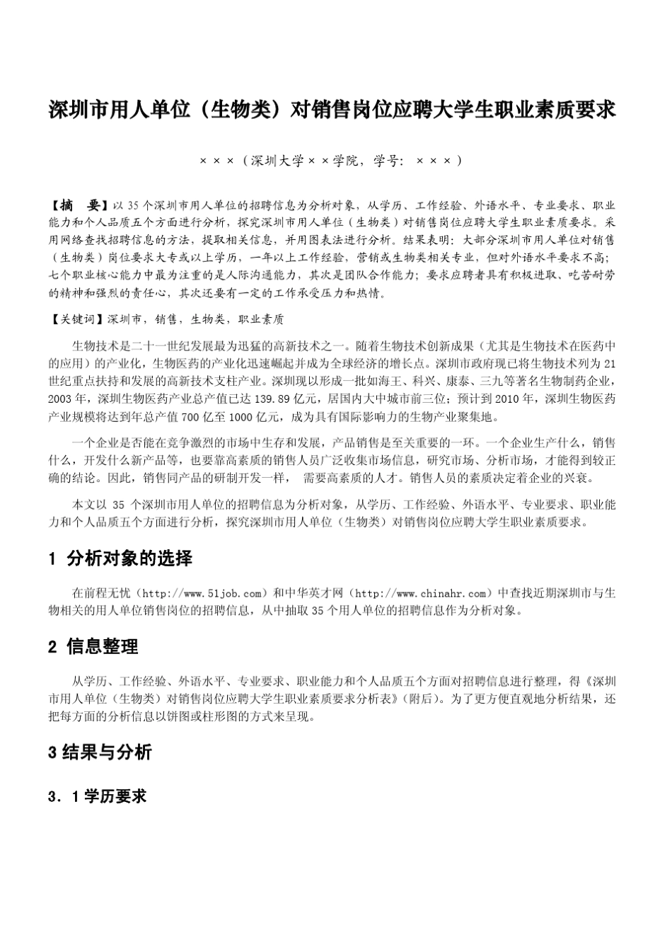 招聘信息分析(参考模板)_第1页