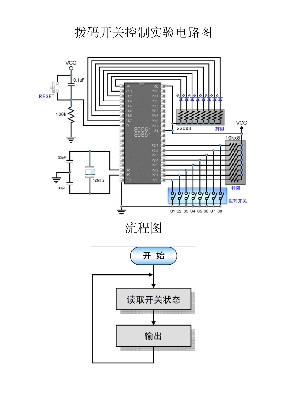 拨码开关控制实验电路图_第1页