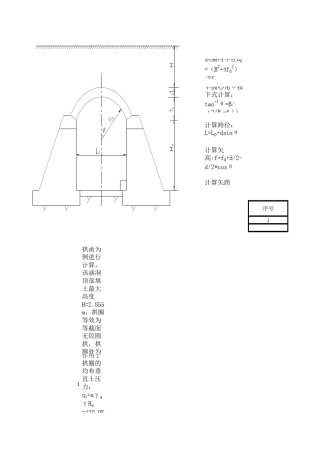 拱涵计算方法及表格