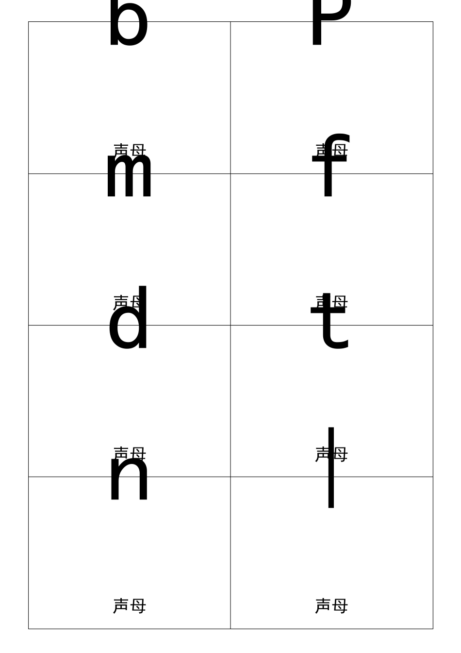 拼音卡片(A4word版本)可直接打印经典版!_第1页