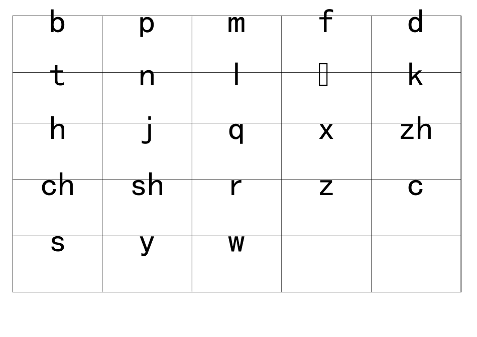 拼音字母表卡片_第1页