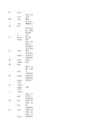 拼音标准1(学习粤语发音)