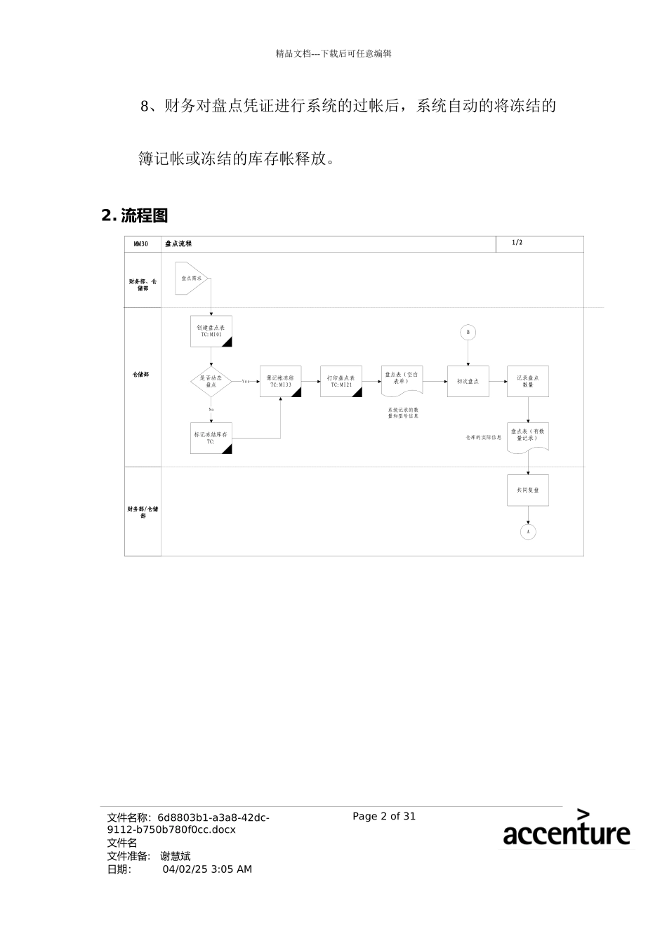 某家具公司SAP实施专案之盘点流程分析_第2页