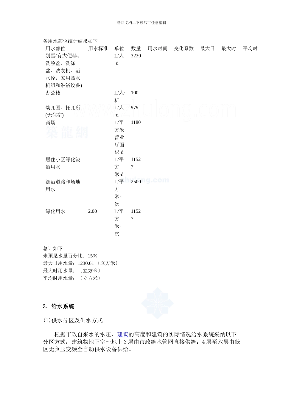 某小区给排水设计方案_第2页