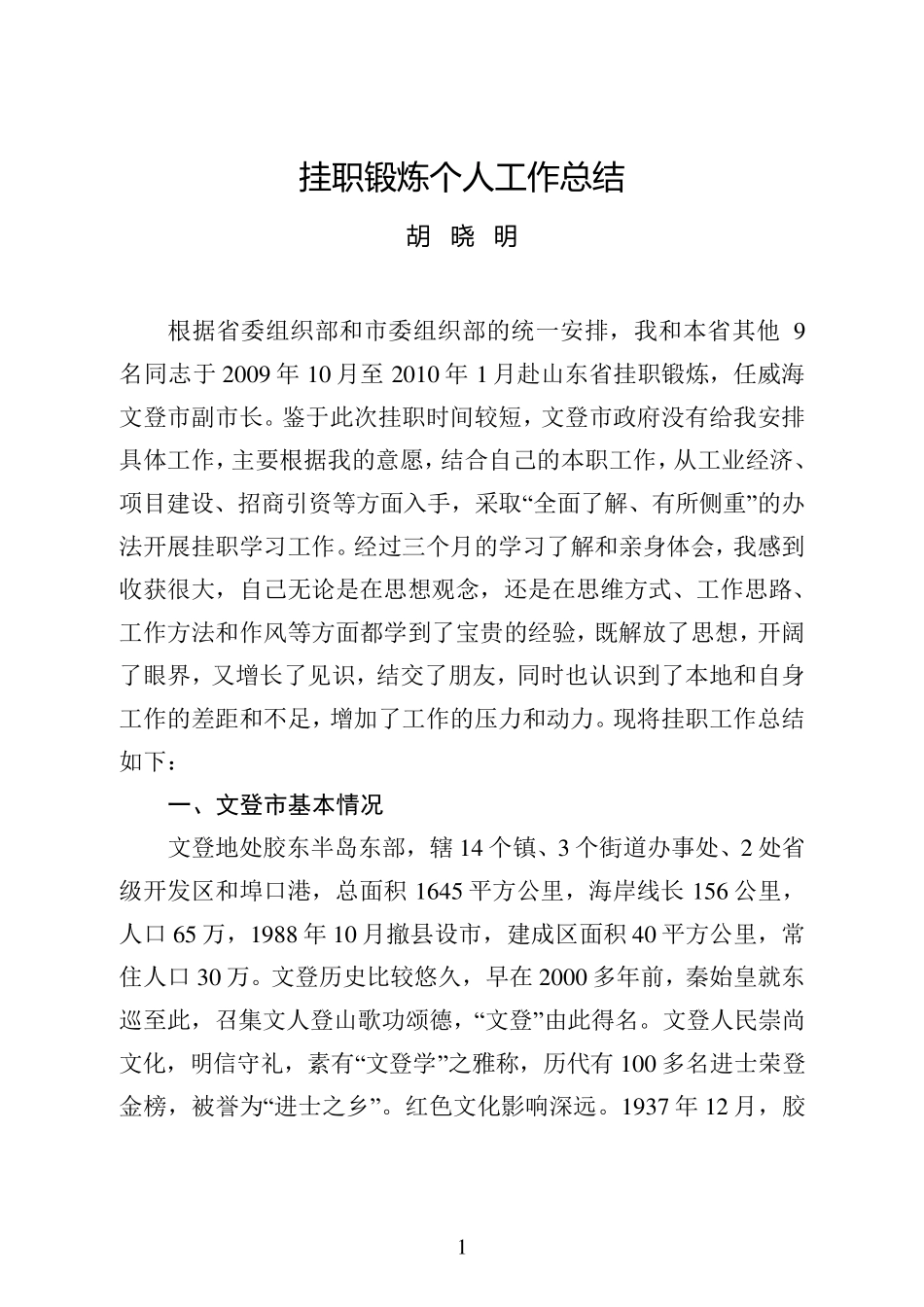 挂职总结报告_第1页