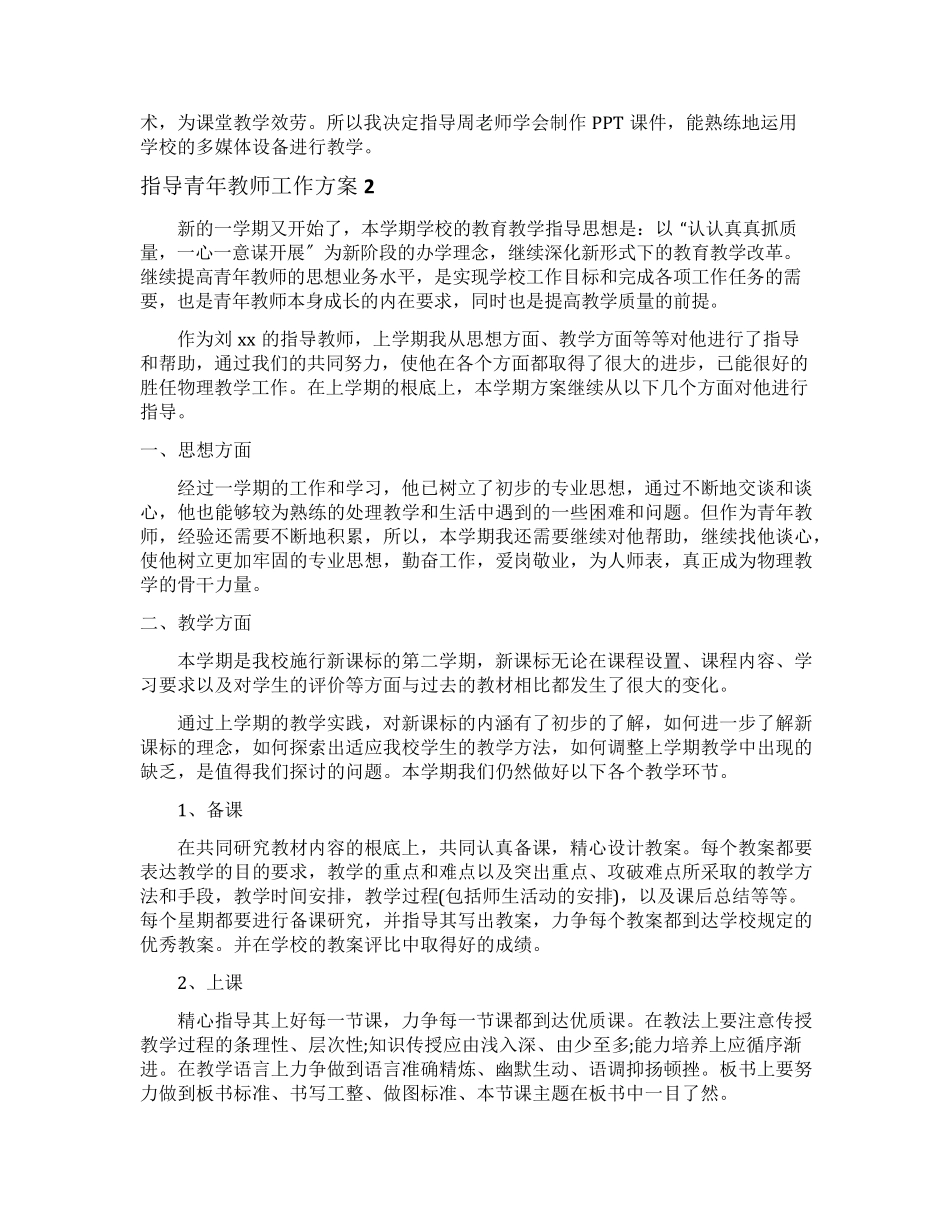 指导青年教师工作计划_第2页