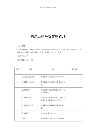 某工程安全文明管理