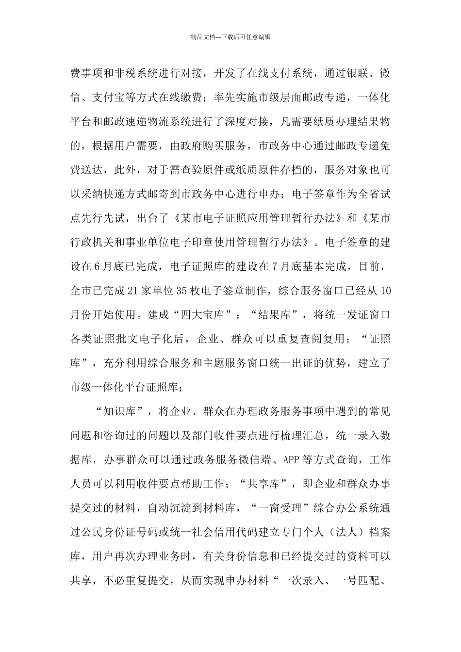 某市“互联网+政务服务”工作推进情况汇报_第2页