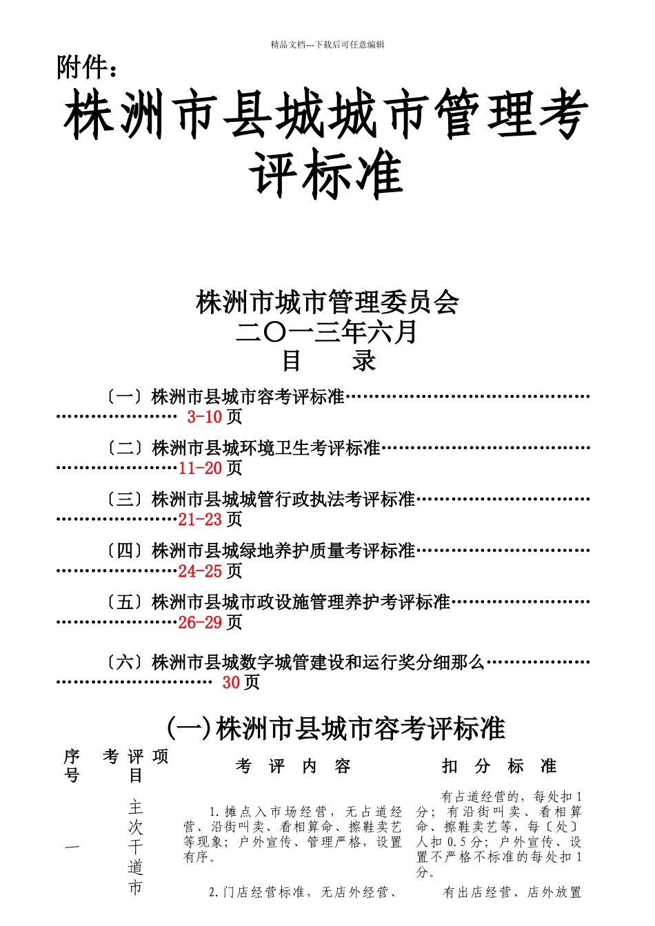 某市县城城市管理考评标准概述_第1页