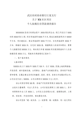 按揭调查报告样本