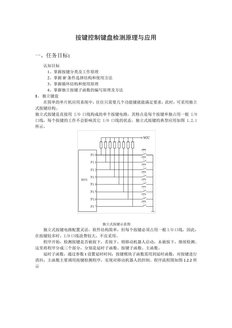 按键控制键盘检测原理与应用_第1页